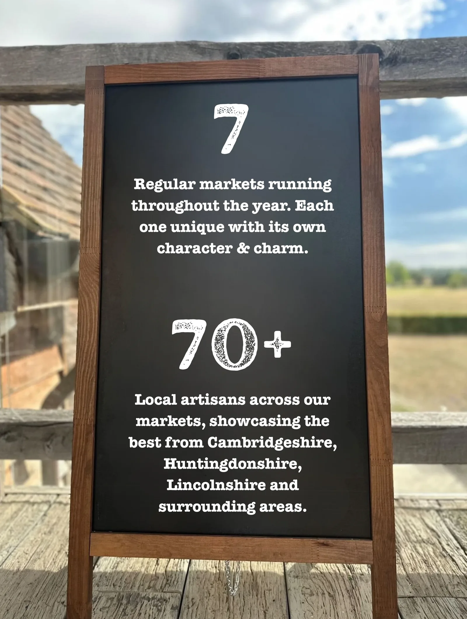 7 regular markets running throughout the year. Each one unique with its own character and charm. 70+ local artisans across our markets, showcasing the best from Cambridgeshire, Huntingdonshire, Lincolnshire and surrounding areas.